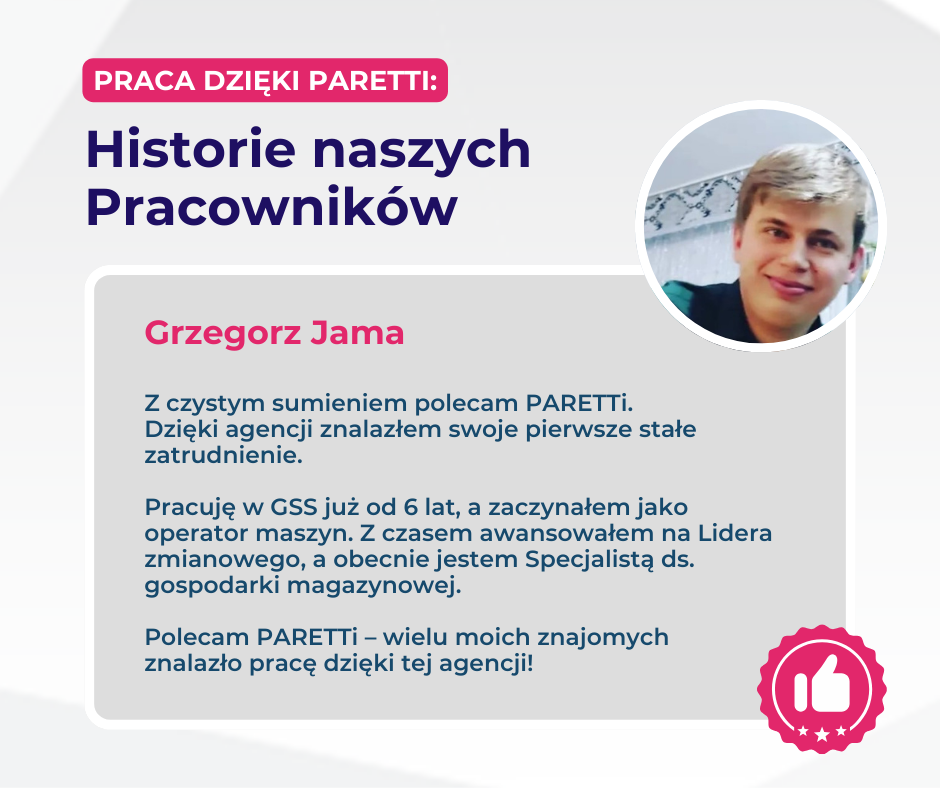 praca dzięki paretti grzegorz jama opinia o firmie
