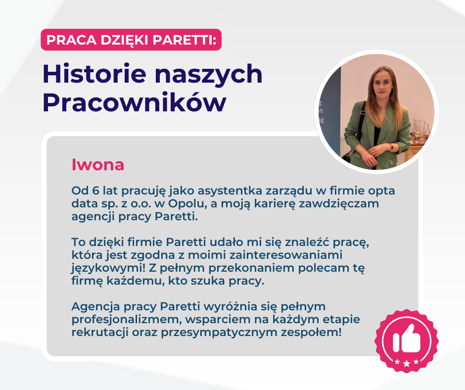 iwona opta data praca dzięki paretti opinie 
