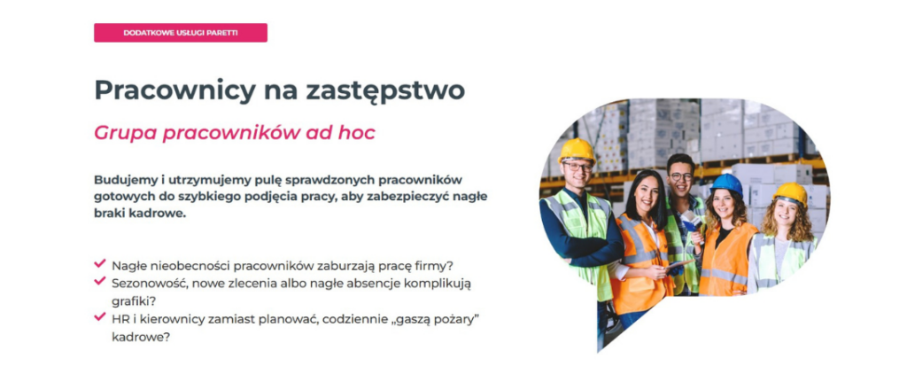 pracownicy ad hoc paretti